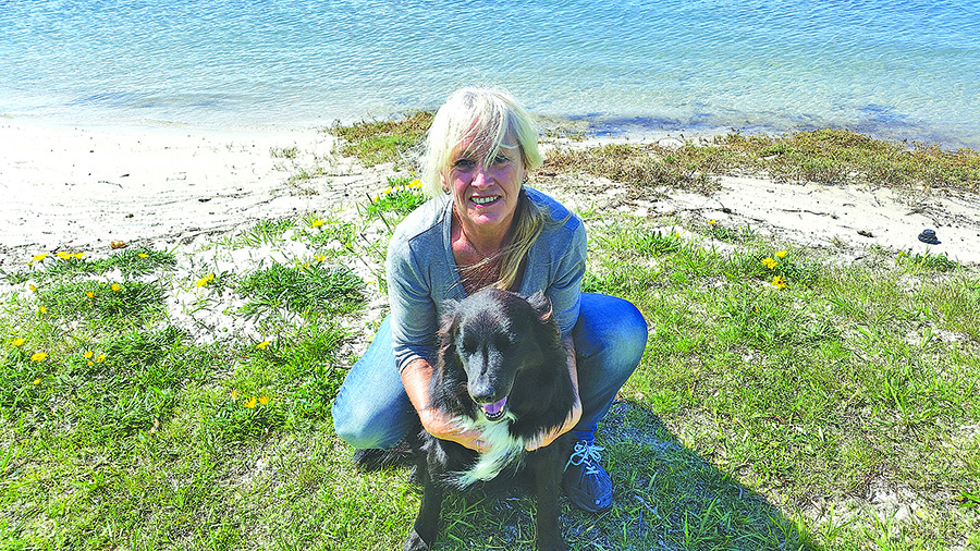 GREENPAWS: Sharon Beatson with Teddy the wonder dog.