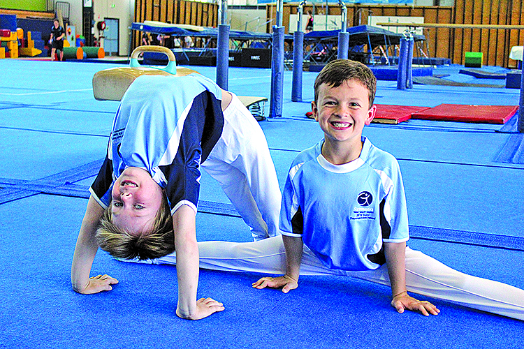 The two Joshua’s enjoying their love of Gymnastics together.