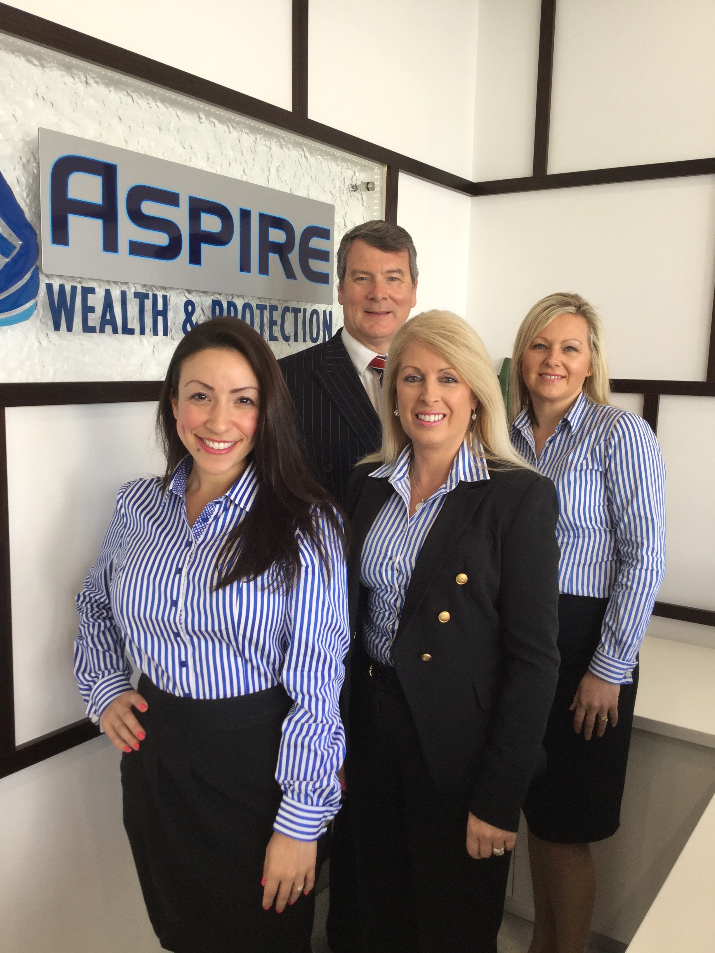 The team at Aspire Wealth and Protection Nelson Bay - Estelle Lopez, Chris Hale, Sue Hale and Michelle Glew.