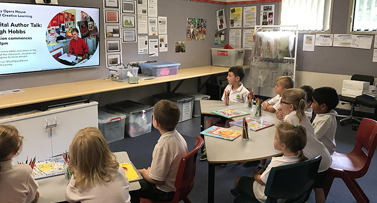 St Joseph’s Bulahdelah students participated in a virtual video conference with Leigh Hobbs.
