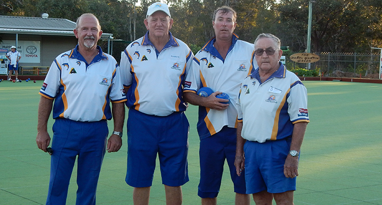 The Steve Pell Four after their win against Hamilton North on Saturday: Steve Pell, Ross Barry, Jeff Baker and Barry Drayton.