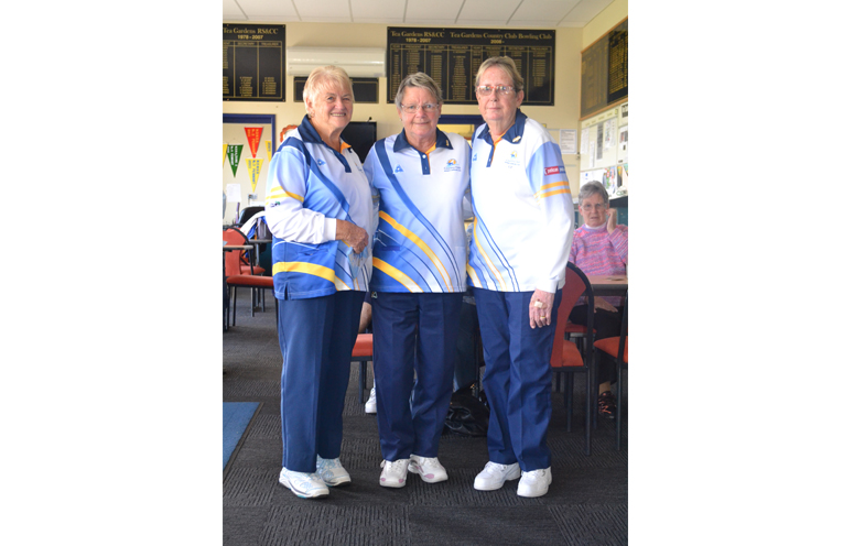 Winners 2017 Club Championship Triples: Bev Rhodes, Wendy Brand and Elizabeth Kelly.