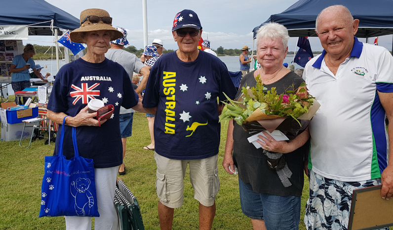 CELEBRATING AUSTRALIA DAY: Trish and Barry Whiteman and Gordon and Trish Grainger.