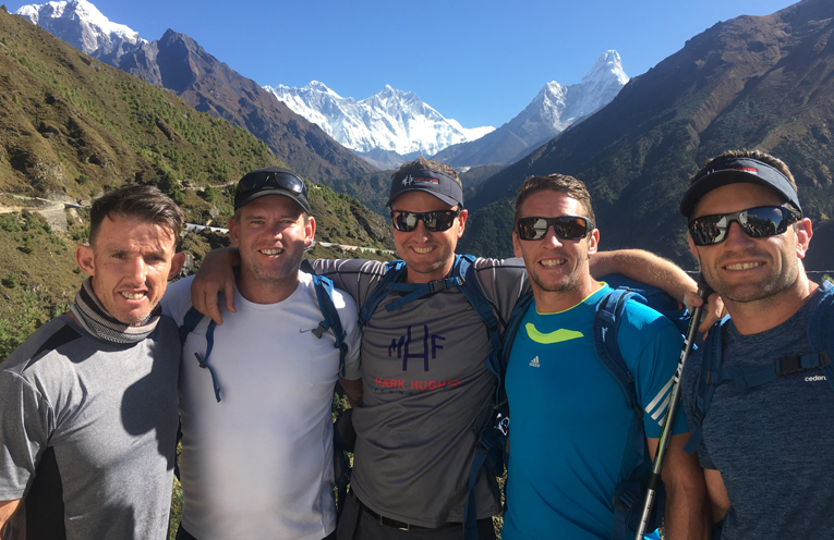 Stephen Crowe, Matt Gidley, Mark Hughes, Kurt Gidley and Danny Buderus on the trek of a lifetime.