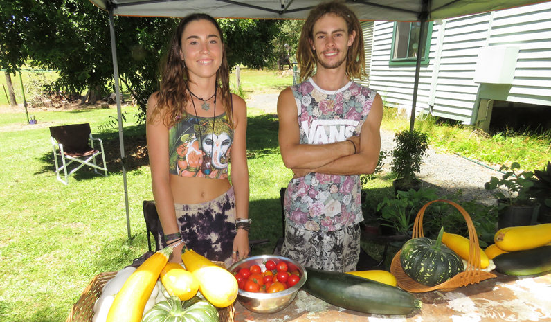 Ava Duncan and Dylan Cann from Stoney Creek Permaculture. 