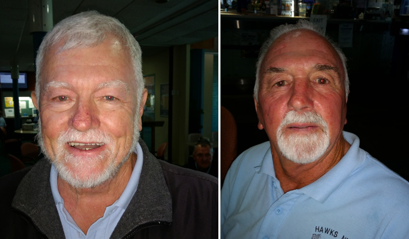 Front nine winner Roger Sykes. (left) Back nine winner Ken Hill. (right)