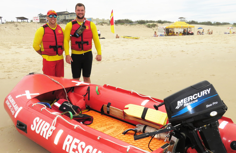 James Fitzpatrick and Greg Wells at Bennetts Beach.