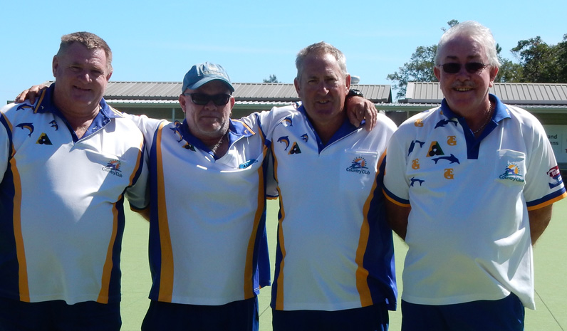 2018 Club Fours Champions John Parkinson, Sean Mearrick, Ken Devlin and Richard Lee.