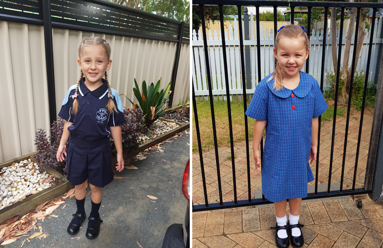 1a2: Latia Harvey - Tanilba Bay Public School, (left) Marli Warner - Wirreanda Public School. (right)