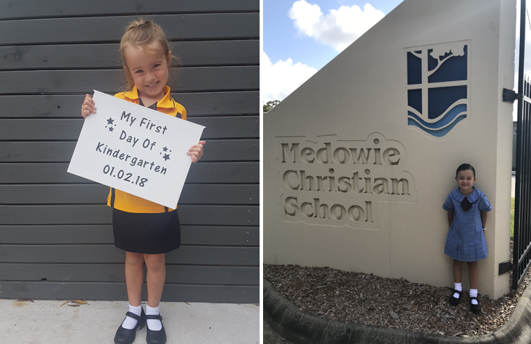 Matilda Goodsir - Medowie Public School. (left) Cara O’Neill - Medowie Christian School. (right)