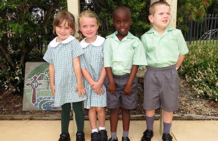 New Chapter: Aimee Grey, Elke Madden, Ezia Limo and Kieian Brady at St Joseph’s.