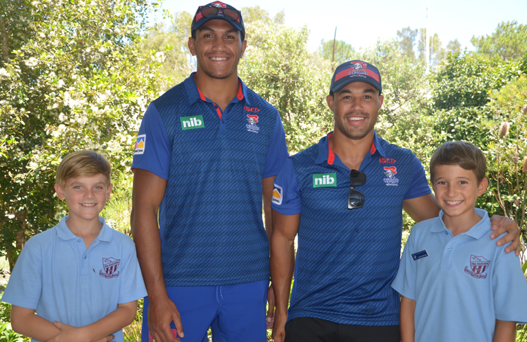 NRL SCHOOL BLITZ; James McCarthy, Jacob Saifiti, Christian Hazard, Darcy Ingram.