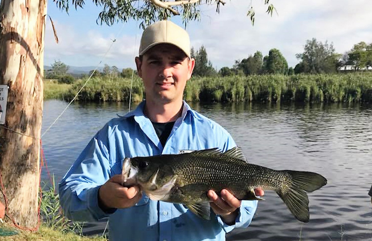 Men’s Biggest Bass: Runner-up Aaron Gilfillan. 