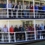 Tea Gardens Grange residents on boat